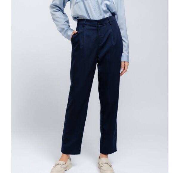 SMF Pleated Trouser Pants with tweezers Navy Blue - Euro Large (Size 12 US?) - Picture 1 of 5